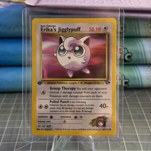 Erika's Jigglypuff 1st edition Pokemon Card